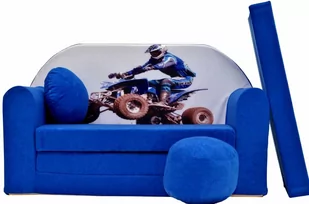 Sofa dziecięca kanapa wersalka rozkładana 160cm + podnóżek i poduszka - C26 - Fotele i pufy dla dzieci - miniaturka - grafika 1