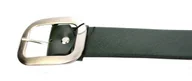 Paski - Pasek Skórzany Damski PAS-MAX (PL) Skóra Naturalna EXTRA Gładki 40 mm CIEMNY ZIELONY K111 - miniaturka - grafika 1