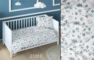 Pościel dla dzieci - Pościel bawełniana 140x200 morska biała niebieska dziecięca zapinana na suwak KARO Bawełna Max - miniaturka - grafika 1