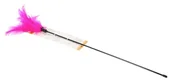 Zabawki dla kotów - DINGO KOT Wędka z Miękkimi Piórkami - różowa - miniaturka - grafika 1