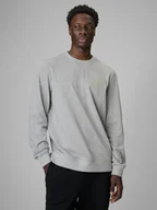 Koszulki męskie - 4F Longsleeve regular gładki męski - szary XXL - miniaturka - grafika 1