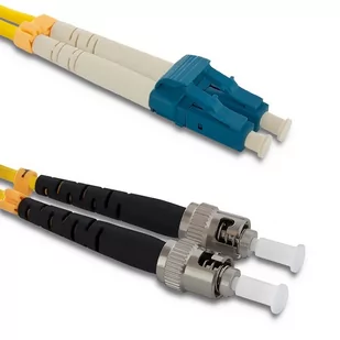 Qoltec Optic Patchcord LC/UPC ST/UPC SM 9/125 G652D 1m 54067 - Patchcordy - miniaturka - grafika 1