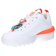 Trampki damskie - Fila Damskie trampki Disruptor Flower Wmn, Biały ognisty koral, 38 EU - miniaturka - grafika 1