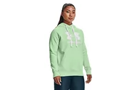 Bluzy damskie - Under Armour Damska bluza z kapturem Rival polarowa z kapturem, Pianka Aqua Foam (335)/biała, M - miniaturka - grafika 1