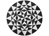 Dywany - Beliani Dywan skórzany czarny/biały 140 cm TURGUTLU - miniaturka - grafika 1