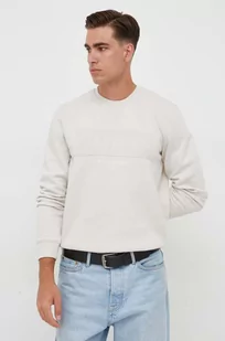 Guess bluza męska kolor beżowy z aplikacją - Bluzy męskie - miniaturka - grafika 1