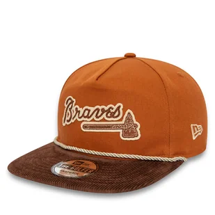 Czapka z daszkiem New Era Cord Golfer Braves 60435053 Brązowy - Czapki męskie - miniaturka - grafika 1