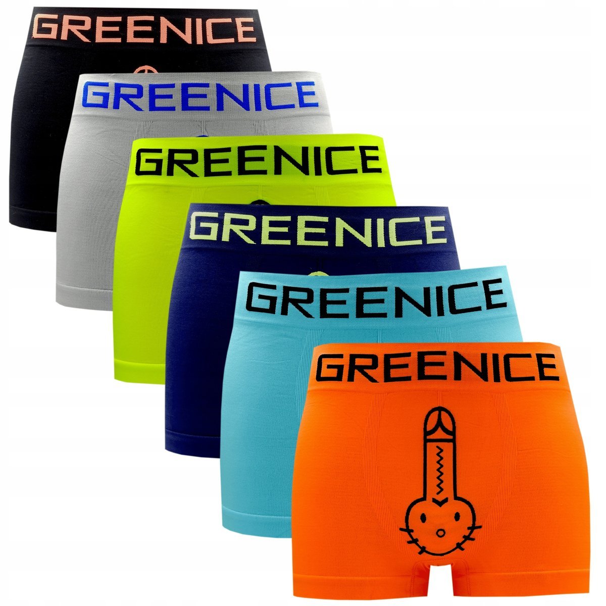 6x MAJTKI BOKSERKI MĘSKIE BEZSZWOWE ELASTYCZNE KOLOROWE WZORY ROZMIAR M/L