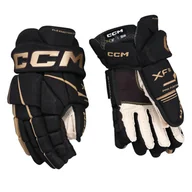 Hokej - Rękawice hokejowe CCM Tacks XF 80 Black/Gold Junior 12 cali - miniaturka - grafika 1