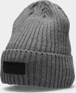 4f Czapka zimowa H4Z22-CAM013 Szary melanż r.M - Czapki damskie - miniaturka - grafika 1