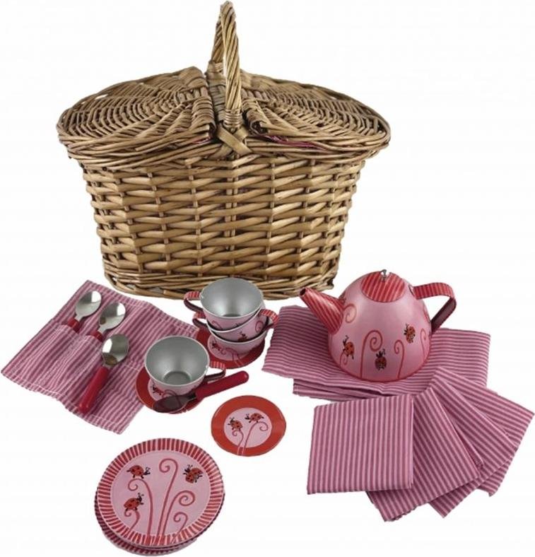 Egmont Toys Zestaw do herbaty pudełko w koszyku Biedronka 27x15x21 cm