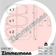 Klocki hamulcowe - Klocki hamulcowe - komplet ZIMMERMANN 22052.180.2 - miniaturka - grafika 1