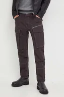 Spodnie męskie - G-Star Raw spodnie męskie kolor szary w fasonie cargo - miniaturka - grafika 1