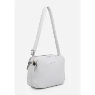 Torebki damskie - Damska Torebka Listonoszka Biała LUIGISANTO Trzykomorowa z Paskiem - miniaturka - grafika 1