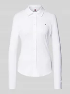 Bluzki damskie - Bluzka koszulowa o kroju slim fit z długim rękawem model ‘1985’ - miniaturka - grafika 1