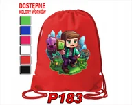 Torby szkolne - WOREK SZKOLNY NA WF BUTY SPORTOWY DLA DZIECKA GRY 5 WZORÓW + IMIĘ - miniaturka - grafika 1