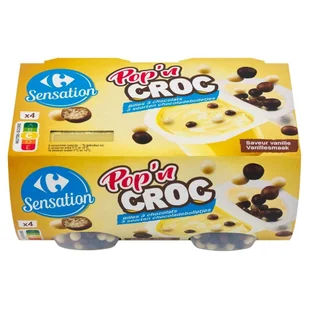 Carrefour Sensation Pop'n Croc Deser mleczny 468 g (4 x 117 g) - Desery mleczne - miniaturka - grafika 1