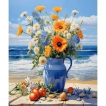 Diamentowa mozaika Kwiaty 30x40cm 2000167 Norimpex - Zabawki kreatywne - miniaturka - grafika 1