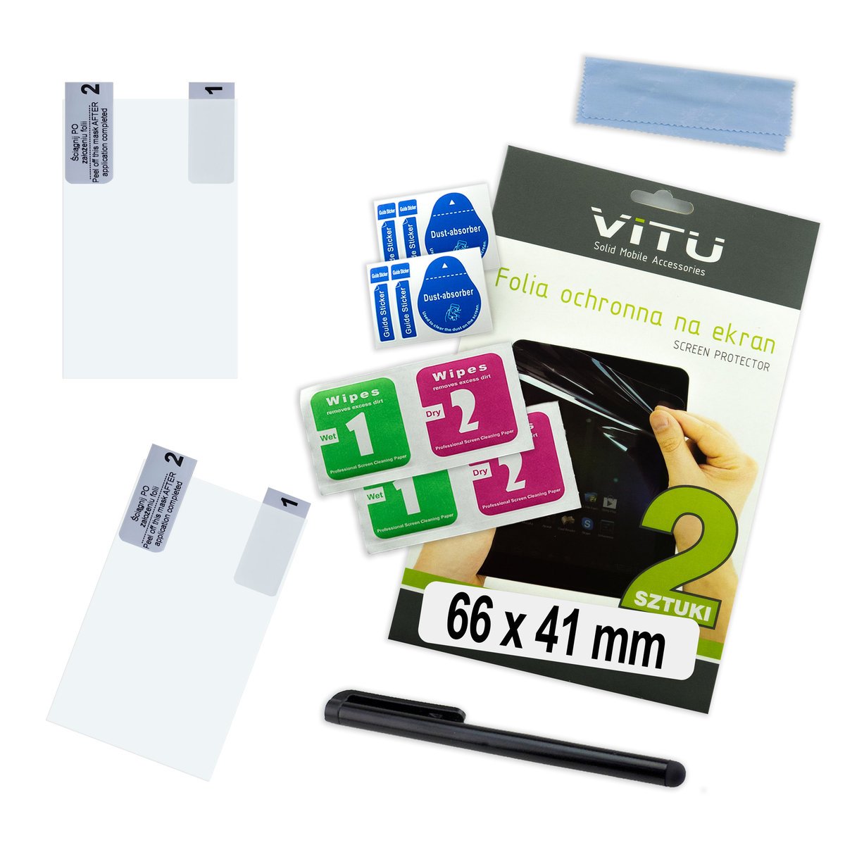 2szt Folia ochronna VITU na zegarek smartwatch 66x41mm 6,6x4,1cm 3,1