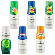 Syropy i koncentraty owocowe - ZESTAW SYROPÓW SODASTREAM PEPSI, MIRINDA, 7UP, MOJITO, LIPTON LEMON, GREEN - miniaturka - grafika 1