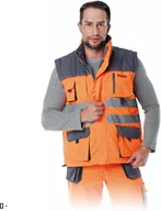 Kamizelki męskie - Reis LH-FMNX-V - Bezrękawnik ocieplany pomarańczowo-stalowo-czarny 3XL - miniaturka - grafika 1