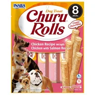 Przysmaki dla psów - INABA - DOG CHURU ROLLS przysmak dla psa kurczak z łososiem 8x12g - miniaturka - grafika 1