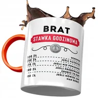 Kubki - Kubek Pomarańczowy Dla Brata na Urodziny Prezent z Nadrukiem ze Zdjęciem + Opakowanie na prezent (wzór 02) - miniaturka - grafika 1