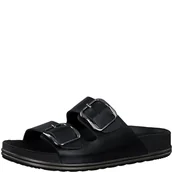 Kapcie damskie - Tamaris Damskie kapcie 1-27502-42, czarna skóra, 38 EU - miniaturka - grafika 1