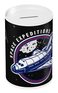 Metalowa skarbonka NASA 15 x 10 cm 486028 - Skarbonki - miniaturka - grafika 1