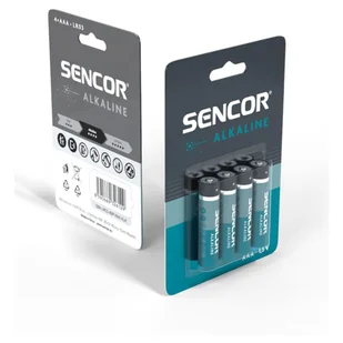 Bateria alkaliczna, AAA (LR03), AAA, 1.5V, Sencor, Folia, 4-pack - Baterie i akcesoria - miniaturka - grafika 8