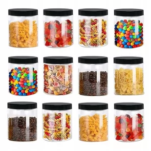 Słoik Plastikowy 500Ml Pojemnik 0,5L - Zestaw 12Szt Na Makaron, Ryż, Płatki - Pojemniki kuchenne - miniaturka - grafika 1