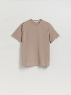 Reserved - Strukturalny t-shirt comfort fit - brązowy - Koszulki męskie - miniaturka - grafika 1