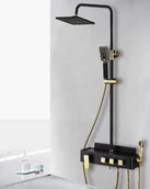 Baterie wannowe i prysznicowe - Bateria prysznicowa retro PANOPEA złota - miniaturka - grafika 1