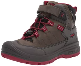 KEEN Redwood MID WP-C Hiking Boot, Steel Grey/Red Dahlia, 29 EU, Steel Grey Red Dahlia, 29 EU - Buty dla chłopców - miniaturka - grafika 1