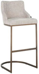 Welurowe barowe krzesło Bolton S4580 NATURAL do baru beżowe - Taborety i hokery - miniaturka - grafika 1