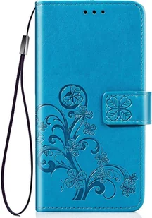 Etui na telefon komórkowy Pokrowiec ochronny Etui z klapką Uchwyt na kartę Kwiaty, Kolor: Niebieski, Wybierz model: Samsung Galaxy S20 - Etui i futerały do telefonów - miniaturka - grafika 1