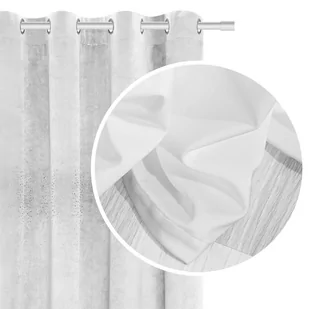 Zasłona gotowa Welurowa Velvet SHINY 140x250 (biała) - Zasłony - miniaturka - grafika 1