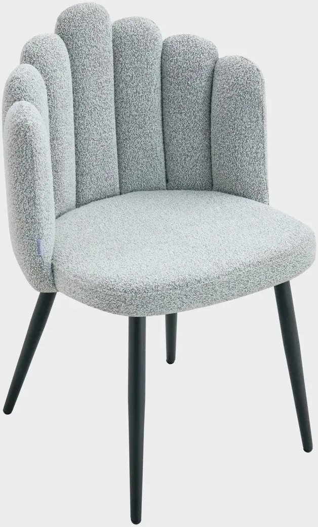 Krzesło LUXE w tkaninie Boucl szare HOMLA