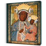 Ikony i obrazy sakralne - Obraz religijny na płótnie Matka Boża Częstochowska suknia Diamentowa - miniaturka - grafika 1
