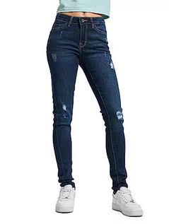 Spodnie damskie - Urban Classics Damskie spodnie jeansowe typu panie ripped Denim - grafika 1