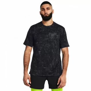 Koszulki sportowe męskie - Męska koszulka treningowa Under Armour UA Rush Energy Print SS - czarna - UNDER ARMOUR - grafika 1