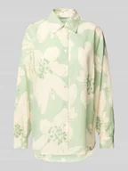 Koszule damskie - Bluzka koszulowa o kroju regular fit z listwą guzikową na całej długości - miniaturka - grafika 1