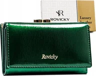Portfele - Rovicky Skórzany portfel damski na bigiel i zatrzask — Rovicky - miniaturka - grafika 1