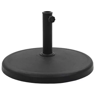 vidaXL Podstawa pod parasol ogrodowy okrągła żywica 19 kg czarna 45197 - Parasole ogrodowe - miniaturka - grafika 1