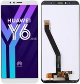 Części serwisowe do telefonów - Wyświetlacz do Huawei Y6 2018 LCD ATU-L21 Ekran Biały - miniaturka - grafika 1