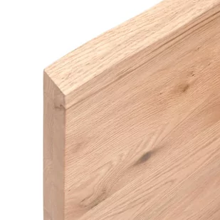 Blat do biurka, jasnobrązowy, 80x50x4 cm, lite drewno dębowe Lumarko! - Meble modułowe i akcesoria - miniaturka - grafika 2