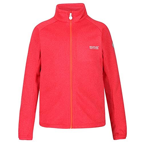 Regatta Uniseks dzieci Avalon pełny zamek dzianinowa elastyczna kurtka softshell miękka powłoka Koralowy róż XXL