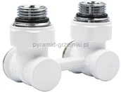 Zawory i kraniki - Varioterm Zawór odcinający kątowy Premium Elegancki - biały EPRNYGS0206/FK - miniaturka - grafika 1