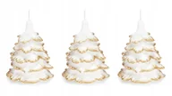 Świece - 3x świeczki świąteczne choinka 10cm końcówka złota - miniaturka - grafika 1