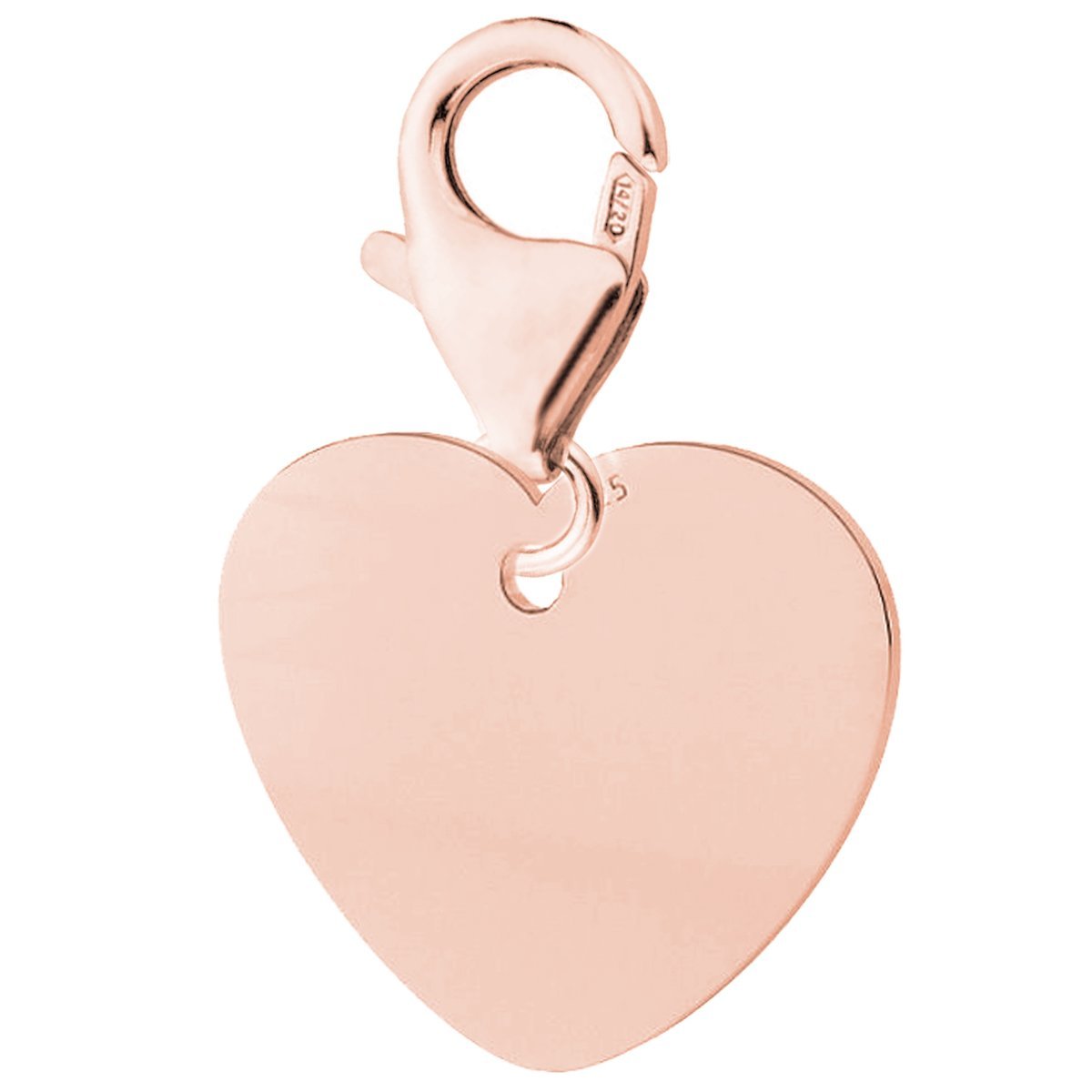 Zawieszka Pozłacana Blaszka z Serduszkiem Heart Serce Serduszko SREBRO 925